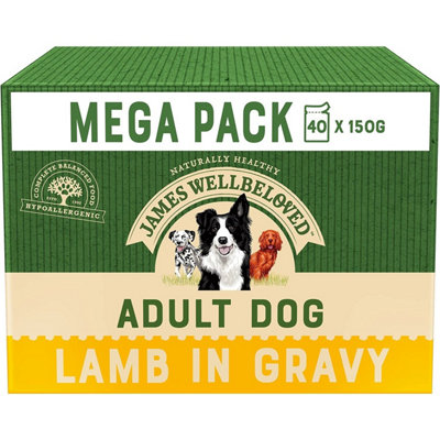 James Wellbeloved Adult Dog Food Pouches Lamb 10 x 150g