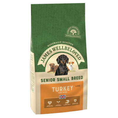 James Wellbeloved Adult Dog Food Senior Small Breed Turkey & Rice Kibble 1.5kg Price Comparisons | Compare The Build