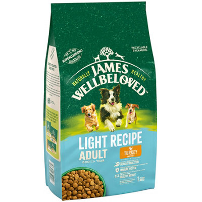 JAMES WELLBELOVED ADULT DOG LIGHT TURKEY & RICE KIBBLE 1.5KG