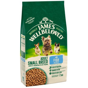 James Wellbeloved Adult Dog Small Breed Fish & Rice Kibble 7.5kg
