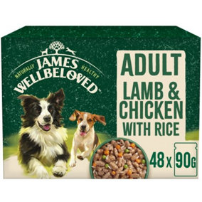 James Wellbeloved Adult Lamb & Chicken in Gravy Pouch 12 x 90g
