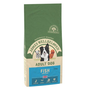 James Wellbeloved Adult Maintenance Dog Food Fish & Rice Kibble 15kg