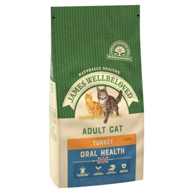 James Wellbeloved Adult Oralcare Turkey & Rice Cat Food 1.5kg