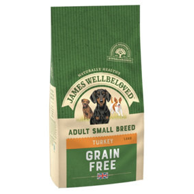 James Wellbeloved Adult Small Breed Grain Free Turkey Kibble Dog Food 1.5kg