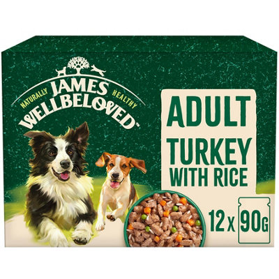 James Wellbeloved Adult Turkey in Gravy Pouch 12 x 90g