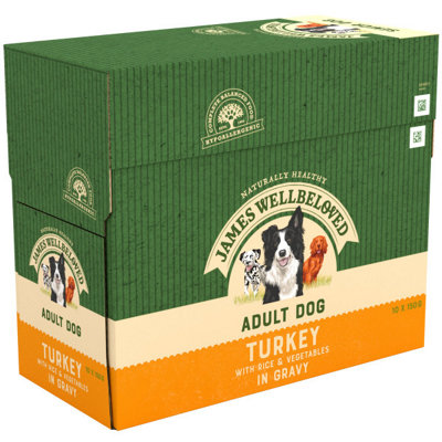 James Wellbeloved Adult Wet Dog Food Turkey in Gravy 10x150g