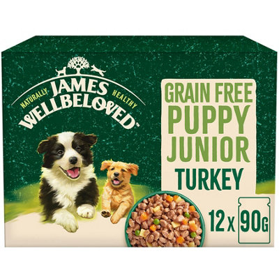 James Wellbeloved Grain Free Puppy Turkey in Gravy Pouch 12 x 90g