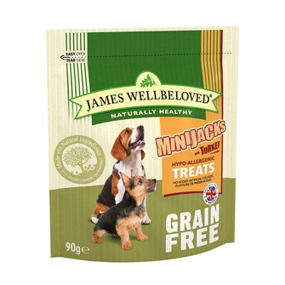 James Wellbeloved Grain Free Turkey Minijacks Dog Treats 90g (Pack of 10) Price Comparisons | Compare The Build