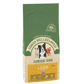 James Wellbeloved Junior Dog Lamb & Rice Kibble 15kg