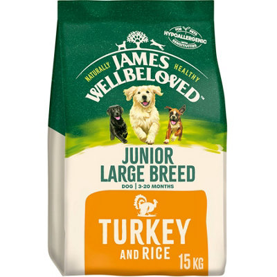 James Wellbeloved Junior Dog Large Breed Turkey & Rice Kibble 15kg Price Comparisons | Compare The Build