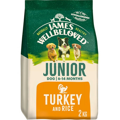 James Wellbeloved Junior Dog Turkey & Rice Kibble 2kg