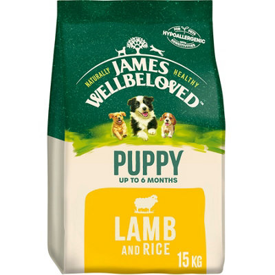 James Wellbeloved Puppy Dog Lamb & Rice Kibble 15kg