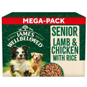 James Wellbeloved Senior Turkey  Lamb & Chicken in Gravy Pouch 48 x 90g
