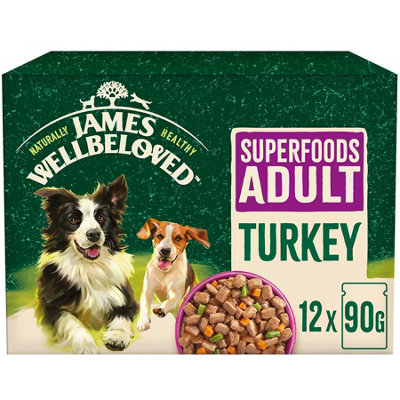 James Wellbeloved Superfood Adult Turkey in Gravy Pouch 12 x 90g