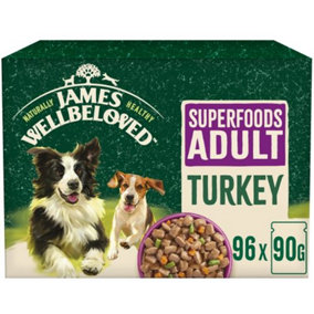 James Wellbeloved Superfood Adult Turkey in Gravy Pouch 12 x 90g