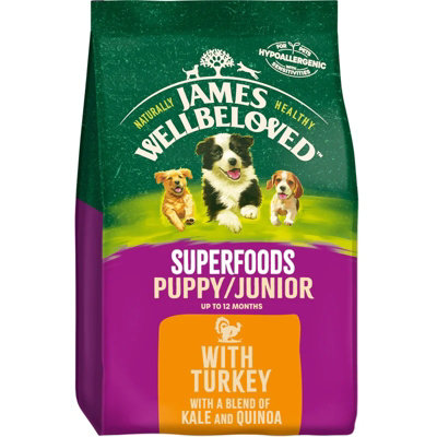 James Wellbeloved Turkey, Kale & Quinoa Puppy/Junior Dog Superfood 1.5kg Price Comparisons | Compare The Build