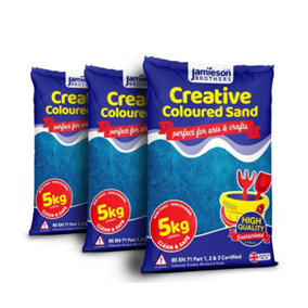 Jamieson Brothers Creative Blue Coloured Dry Play Sand  15kg Bag