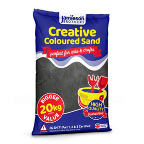 Jamieson Brothers Creative Charcoal Coloured Dry Play Sand 20kg Bag