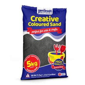 Jamieson Brothers Creative Charcoal Coloured Dry Play Sand  5kg Bag
