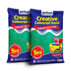 Jamieson Brothers Creative Green Coloured Dry Play Sand 10kg Bag