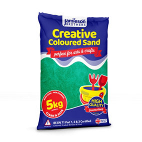 Jamieson Brothers Creative Green Coloured Dry Play Sand 5kg Bag
