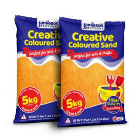 Jamieson Brothers Creative Orange Coloured Dry Play Sand 10kg Bag