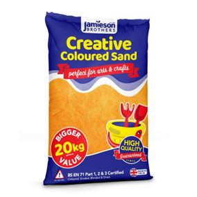Jamieson Brothers Creative Orange Coloured Dry Play Sand 20kg Bag