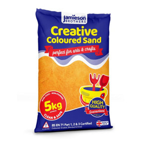 Jamieson Brothers Creative Orange Coloured Dry Play Sand 5kg Bag