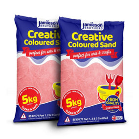 Jamieson Brothers Creative Peach Coloured Dry Play Sand  10kg Bag