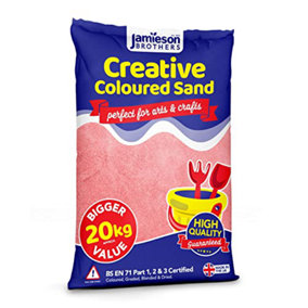 Jamieson Brothers Creative Peach Coloured Dry Play Sand  20kg Bag