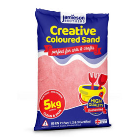 Jamieson Brothers Creative Peach Coloured Dry Play Sand  5kg Bag