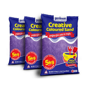 Jamieson Brothers Creative Purple Coloured Dry Play Sand 15kg Bag