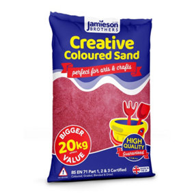 Jamieson Brothers Creative Red Coloured Dry Play Sand 20kg Bag