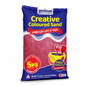 Jamieson Brothers Creative Red Coloured Dry Play Sand 5kg Bag