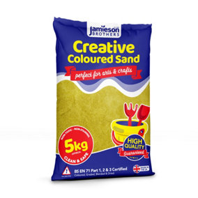 Jamieson Brothers Creative Sand Yellow Coloured Dry Play Sand 5kg Bag