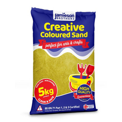 Jamieson Brothers Creative Sand Yellow Coloured Dry Play Sand 5kg Bag
