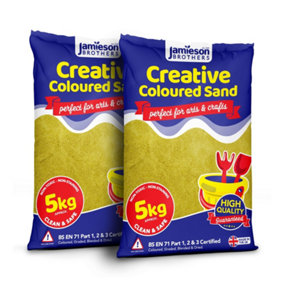 Jamieson Brothers Creative Yellow Coloured Dry Play Sand 10kg Bag