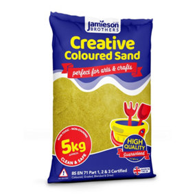 Jamieson Brothers Creative Yellow Coloured Dry Play Sand 15kg Bag