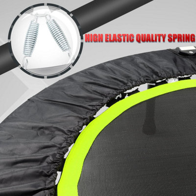 Jandecfit Mini Trampoline Foldable Jumper 40" Fitness Gym Rebounder Black Green - 6