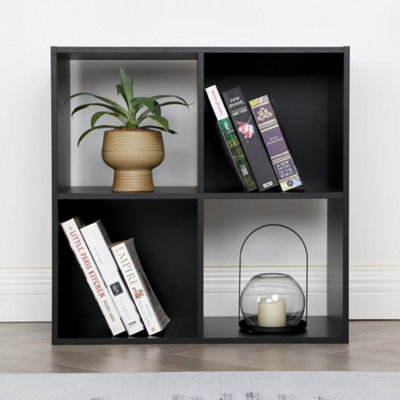 Jane - 2x2 Bookcase - Cube storage boxes (Black)