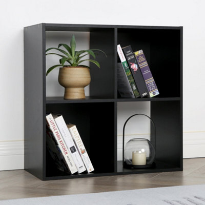 Jane - 2x2 Bookcase - Cube storage boxes (Black)