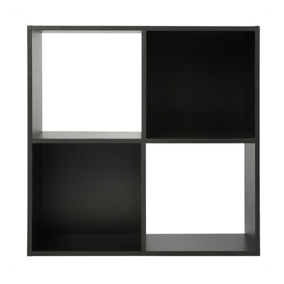Jane - 2x2 Bookcase - Cube storage boxes (Black)