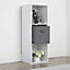 Jane - 3x1 White Bookcase with Baskets