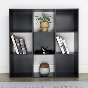 Jane - 3x3 Bookcase - Cube storage boxes (Black)