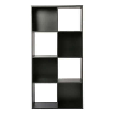 Jane - 4x2 Bookcase - Cube storage boxes (Black)