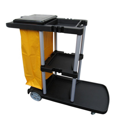 Janitors Cleaning Trolley (Janitorial Cart House Keeping Portable Professional Hotel)