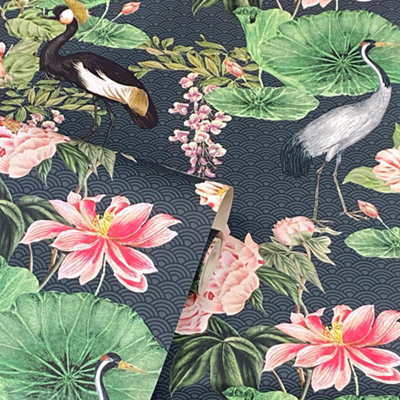 Society6 ケース Flowers by Electric Avenue Japanese Floral Wallpaper Multi Arthouse 299404