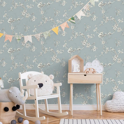 Japanese Garden Wallpaper Blush Pink World of Wallpaper E100335AH