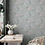 Japanese Oriental Garden Inspired Wallpaper Sage Green World of Wallpaper 946102