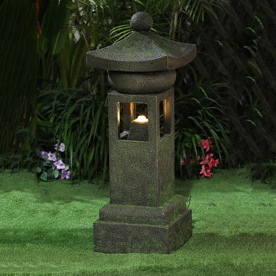 Porcelain pagoda water store fountain